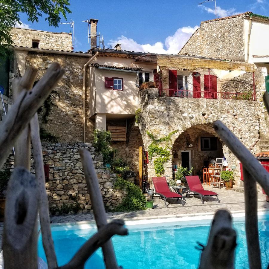 La Dolce Vita - Studio Dans Propriete Avec Piscine Montpeyroux  Kültér fotó